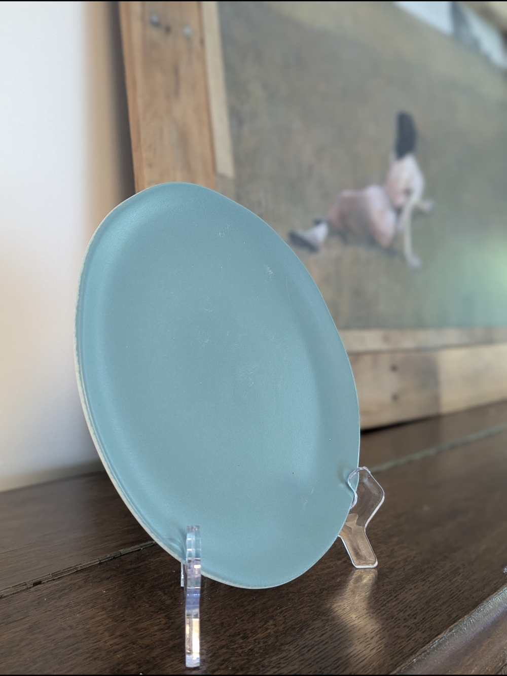 Jars Ceramistes Ceramic Plates Teal Blue And White French Artisan Hand Made